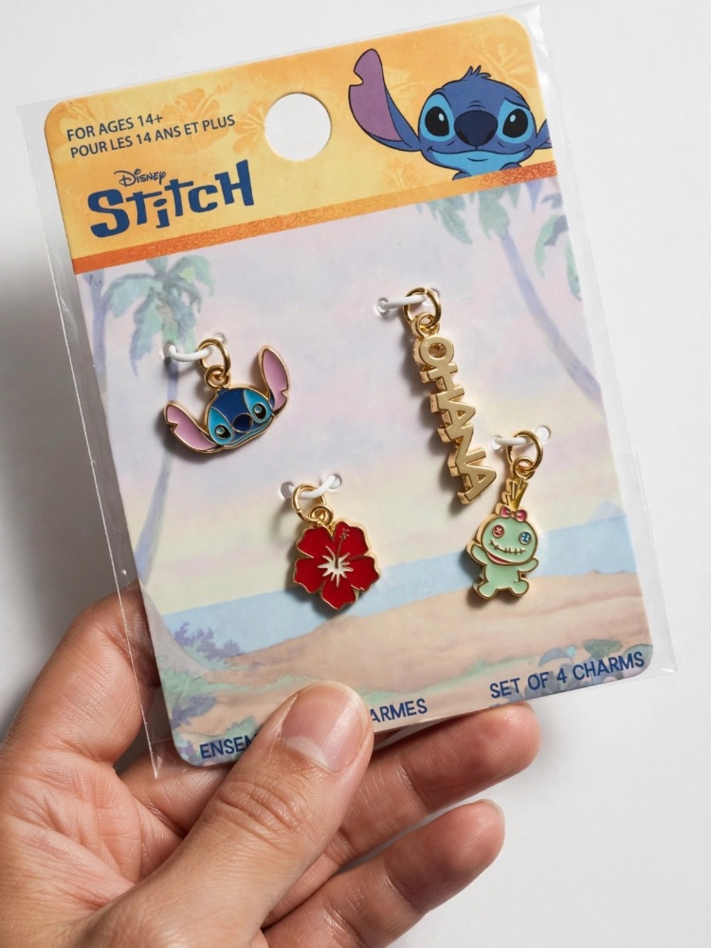 Disney Stitch Charm Set — Blue, Pink, Red, Gold, Mint